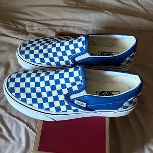 Checkered Vans Slip Ons